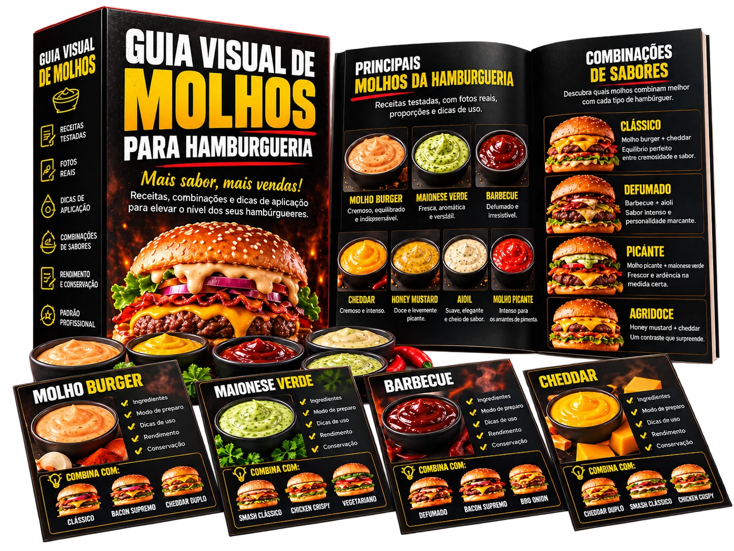 Guia Visual de Molhos para Hamburgueria
